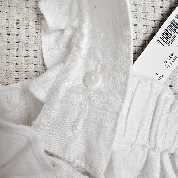 J. Crew Cotton Linen Blend Bow Ruffle Tank Top Size Small nwt - Picture 9 of 12